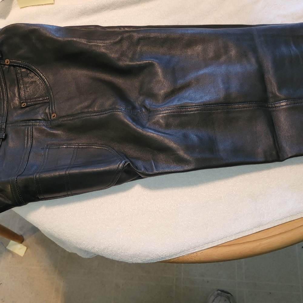 100% leather pants